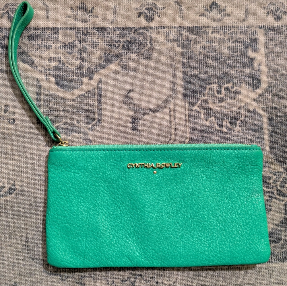 Cynthia Rowley Saffiano Leather Wristlet